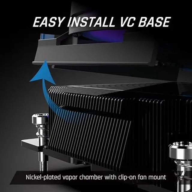 Alt view image 4 of 5 - CRYORIG C5 Vapor Chamber Low Profile CPU Cooler  Aluminum Fin Stack  Compact SFF Cooling  AMD AM4/AM5  Intel LGA 1150/1200/1851/1700