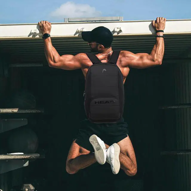 Alt view image 2 of 5 - HEAD Waterproof Travel Laptop Backpack for Men, Lightweight Casual Daypack Backpacks with Toiletry Bag for Work/College/Sport/Gym/Workout, Fits 15.6 inch Laptop, Black