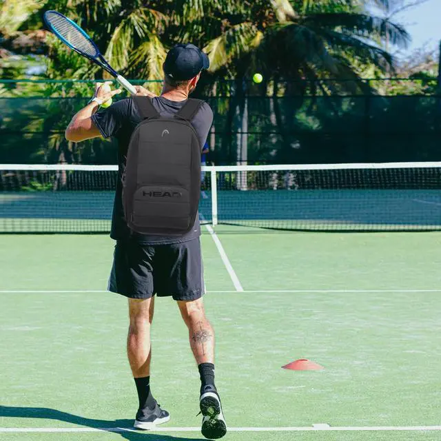 Alt view image 3 of 5 - HEAD Waterproof Travel Laptop Backpack for Men, Lightweight Casual Daypack Backpacks with Toiletry Bag for Work/College/Sport/Gym/Workout, Fits 15.6 inch Laptop, Black