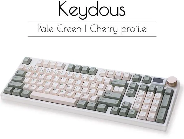Alt view image 2 of 5 - NJ98 Wireless Custom Mechanical Keyboard with Screen Knob 96% Hot Swappable RGB Keyboard Mac Windows (Pale Green, Steel Plate-Box Deep Sea)