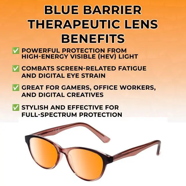 Alt view image 3 of 5 - Medspex Corinne McCormack Polly Color Therapy Reading Glasses +3.75 Pink Black Fade/Deep Red Womens Fluorescent Light Sensitivity Chromotherapy Chakra Healing