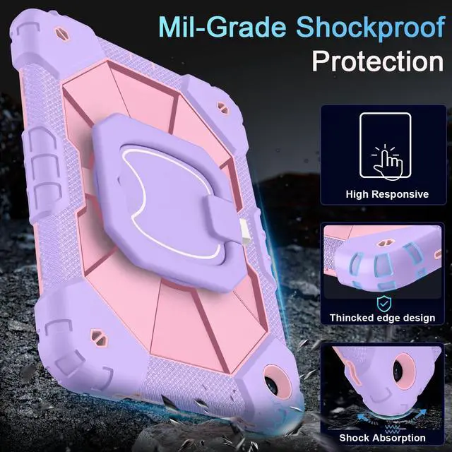 Alt view image 3 of 5 - Auizotl Case for Samsung Galaxy Tab A9+/A9 Plus 11 Inch with Screen Protector/Rotating Stand/Pen Holder,Military Grade Shockproof Cover for Galaxy Tab A9 Plus Case (SM-X210/X216/X218)