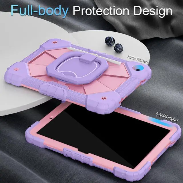 Alt view image 4 of 5 - Auizotl Case for Samsung Galaxy Tab A9+/A9 Plus 11 Inch with Screen Protector/Rotating Stand/Pen Holder,Military Grade Shockproof Cover for Galaxy Tab A9 Plus Case (SM-X210/X216/X218)