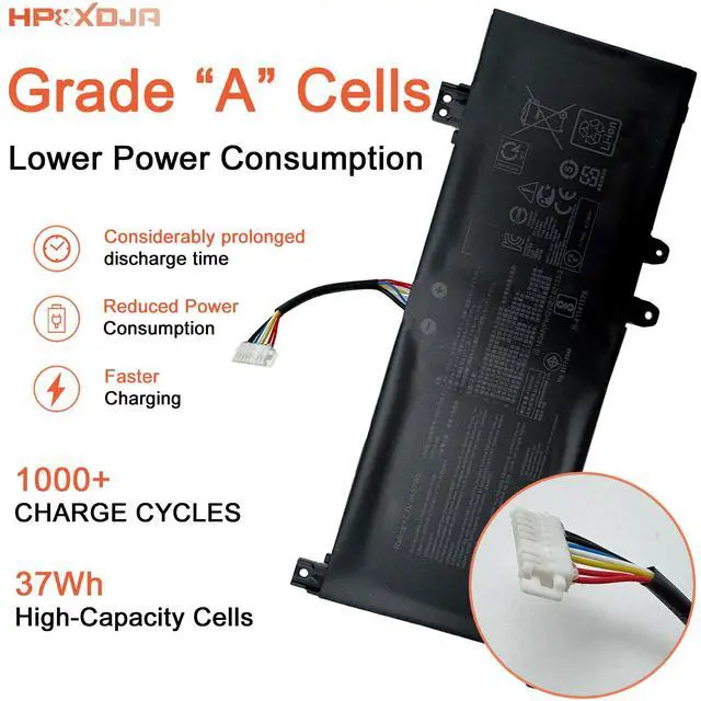 Alt view image 3 of 5 - HPXXDJA C21N1818-2 Laptop Battery Replacement for ASUS VivoBook X409 X409DJ X409DL X409FA X409BA X409DA X509 14 X415 15 X515EA X545 X545FA X545FB X545FJ Series C21N1818 7.7V 37Wh 4730mAh