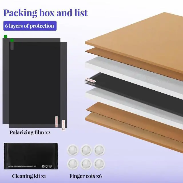 Alt view image 4 of 5 - Venivhore OLED Display Screen Polarizing Film, Thickness 0.1mm 2 Pack Adhesive OLED Polarizing Film, 7.7 x 12.4 in, Suitable for Repair and Replacement of OLED Displays Under 15.5 in