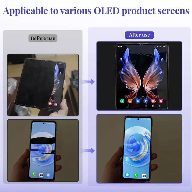 Alt view image 3 of 5 - Venivhore OLED Display Screen Polarizing Film, Thickness 0.1mm 2 Pack Adhesive OLED Polarizing Film, 7.7 x 12.4 in, Suitable for Repair and Replacement of OLED Displays Under 15.5 in