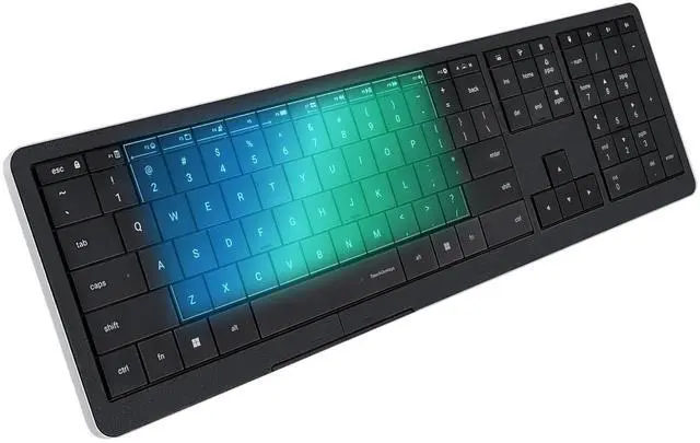 Main image of Clevetura CLVX 1 Wireless Touchpad Keyboard | Bluetooth & USB-C | Low Profile, RGB Backlit, Touch Sliders, Quiet Scissor Keys | Compatible with Windows/Linux/MacOS | Ergonomic Typing