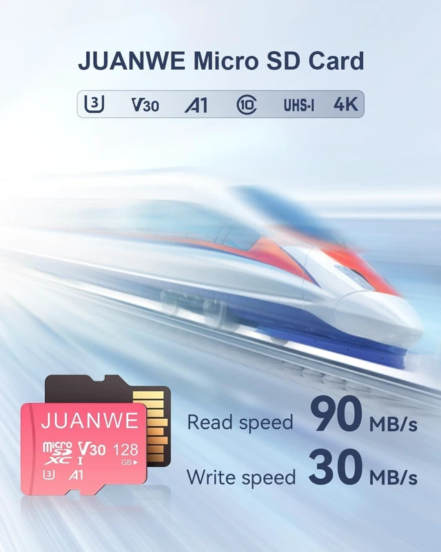 Alt view image 2 of 5 - JUANWE 128GB Micro SD Card 2 Pack 128GB TF Card with Adapter