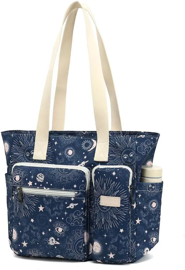 Main image of SANFAN Women Tote Bag With Muti-Pockets,Lightweight Shoulder Bag,Large Capacity Handbag for Travel, Work, Gym (Sol de Mayo)