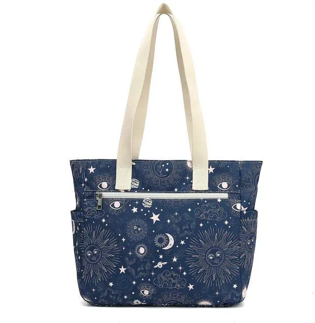 Alt view image 5 of 5 - SANFAN Women Tote Bag With Muti-Pockets,Lightweight Shoulder Bag,Large Capacity Handbag for Travel, Work, Gym (Sol de Mayo)