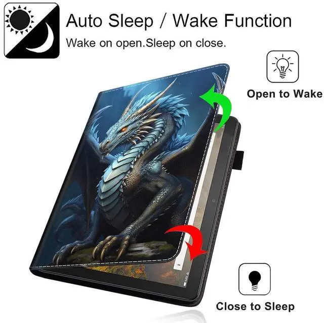 Alt view image 3 of 5 - Case for Fire Max 11 Tablet (13th Generation, 2023 Release), Slim Folding Stand Cover with Auto Wake/Sleep for Fire 11 Max Tablet, Dragon