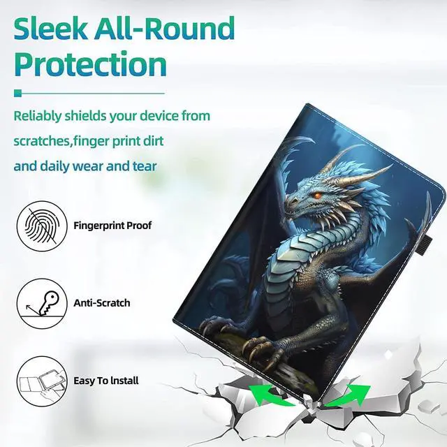 Alt view image 5 of 5 - Case for Fire Max 11 Tablet (13th Generation, 2023 Release), Slim Folding Stand Cover with Auto Wake/Sleep for Fire 11 Max Tablet, Dragon