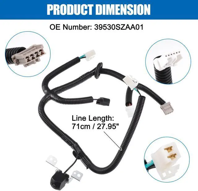 Alt view image 5 of 5 - ACROPIX Car Rear View Back Up Camera Wide Angle Park Assist Reverse Camera Fit for Honda Pilot 2013 2014 2015 No.39530SZAA01 - Pack of 1