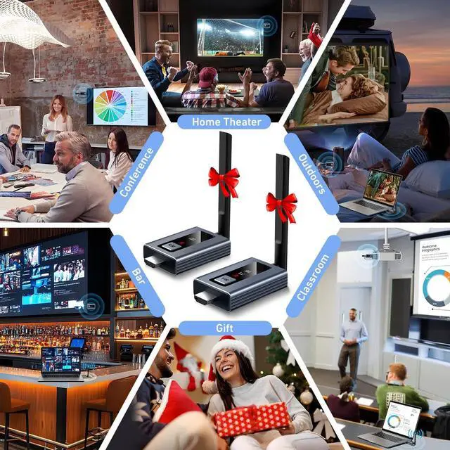 Alt view image 5 of 5 - ANQIPUTECH G71 Wireless HDMI Receiver Only, Professional High-Definition Signal Transmitter with Multiple Adapter Accessories