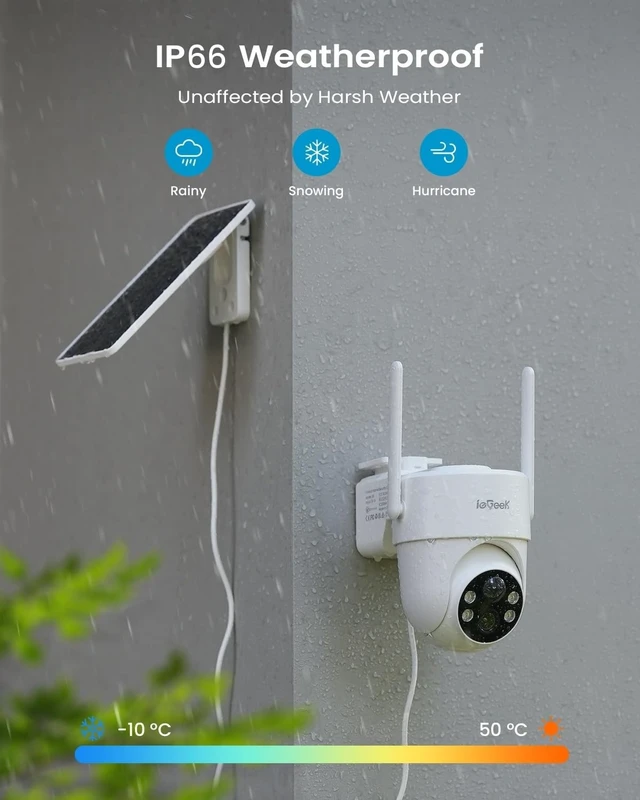 Alt view image 4 of 5 - ieGeek Solar Security Cameras Wireless Outdoor with Detachable Solar Panel