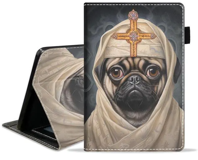 Main image of stmedazm Case for All-New Fire Max 11 Tablet (11 Inch, 13th Generation, 2023 Release), Premium PU Leather Stand Cover with Auto Wake/Sleep - Funny Pug