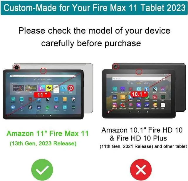 Alt view image 2 of 5 - stmedazm Case for All-New Fire Max 11 Tablet (11 Inch, 13th Generation, 2023 Release), Premium PU Leather Stand Cover with Auto Wake/Sleep - Funny Pug