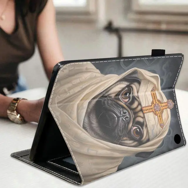 Alt view image 5 of 5 - stmedazm Case for All-New Fire Max 11 Tablet (11 Inch, 13th Generation, 2023 Release), Premium PU Leather Stand Cover with Auto Wake/Sleep - Funny Pug