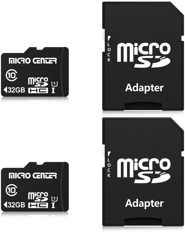 Main image of Micro Center 32GB Class 10 MicroSDHC Flash Memory Card with Adapter, 2Pack