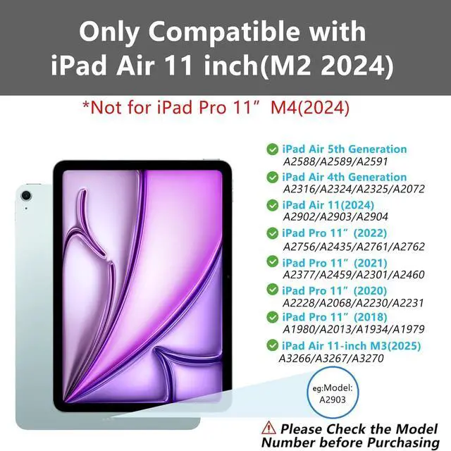Alt view image 2 of 5 - TopPerfekt for iPad Air 11-inch M2 2024/M3 2025 Keyboard Case, Pro 11 (4th, 3rd, 2nd, 1st Gen 2022/2021/2020/2018) Detachable,Pencil Holder for iPad Air 4/5th 2020/2022 10.9" - Cow Brown