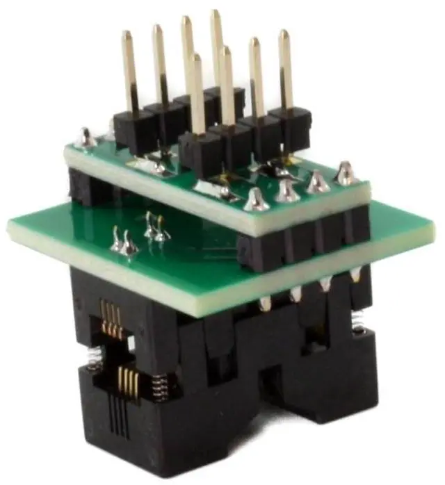 Alt view image 2 of 2 - (Qty 1) CHIP QUIK SK0010 MSOP-8 Socket to DIP-8 Adapter (3 mm Body, 0.65 mm Pitch)