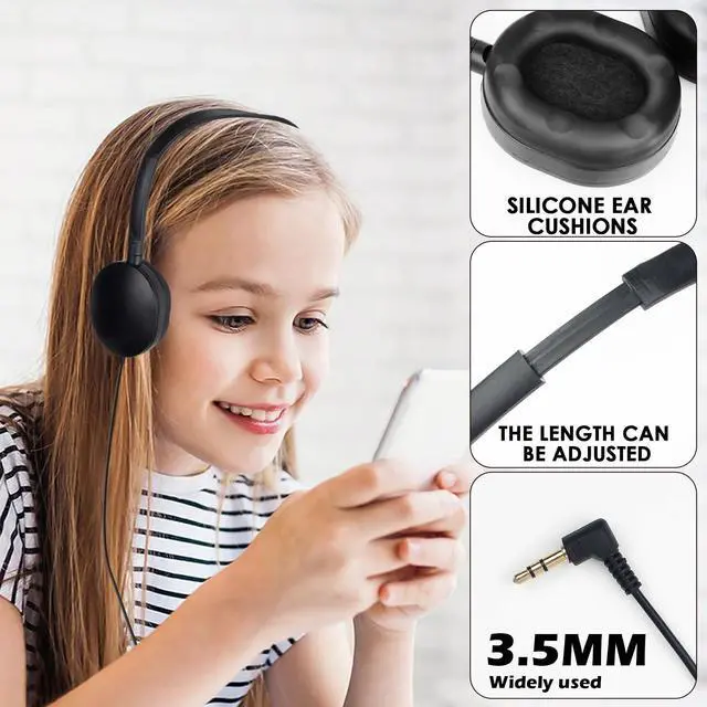 Alt view image 4 of 5 - OSSZIT Kids Headphone Bulk 24 Pack for Classroom School,Wholesale Earphones