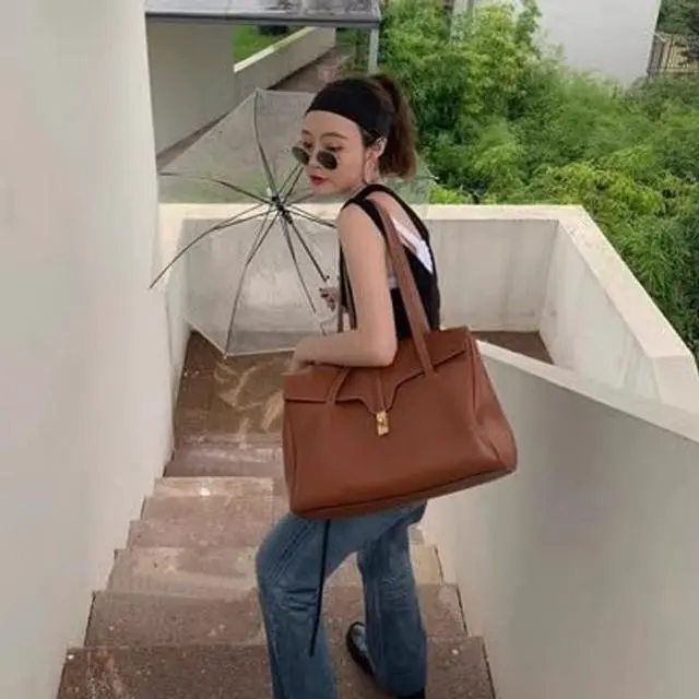 Alt view image 2 of 5 - Designer Vegan Leather Large Laptop Tote Bag, Fashion Travel Backpack Purse, Women's Shoulder Handbag
