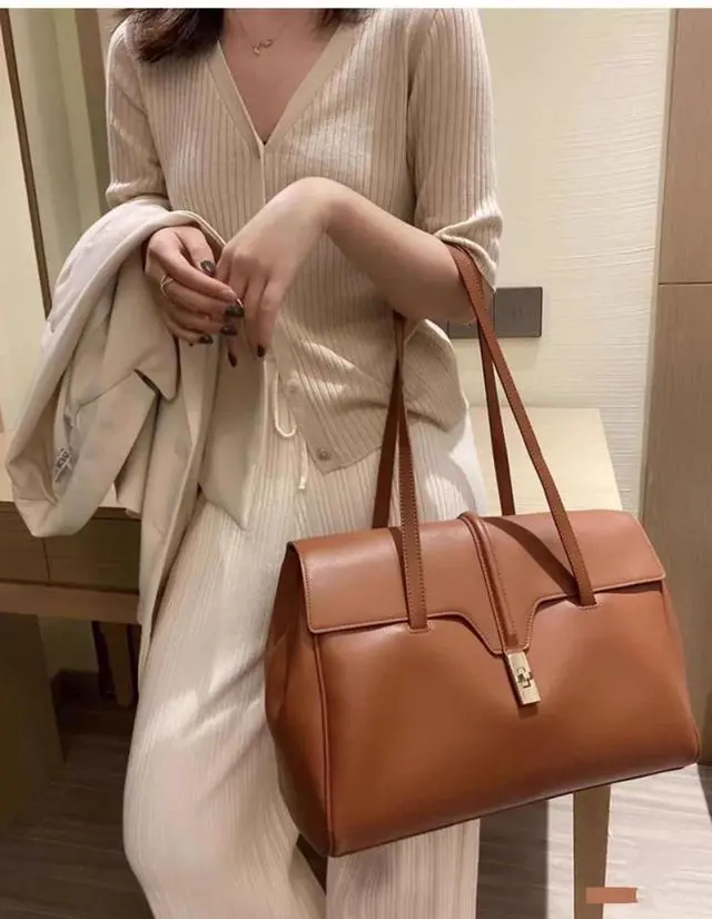 Alt view image 3 of 5 - Designer Vegan Leather Large Laptop Tote Bag, Fashion Travel Backpack Purse, Women's Shoulder Handbag