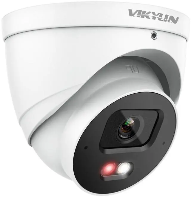 Main image of VIKYLIN 4MP PoE IP Camera Outdoor with AI IVS Human/Vehicle Detection, F1.6 Starlight Turret Security Camera with 98ft Dual Light Night Vision,IP67,MicroSD Slot 256GB,NDAA Compliant,DMSS/SmartPSS Lite