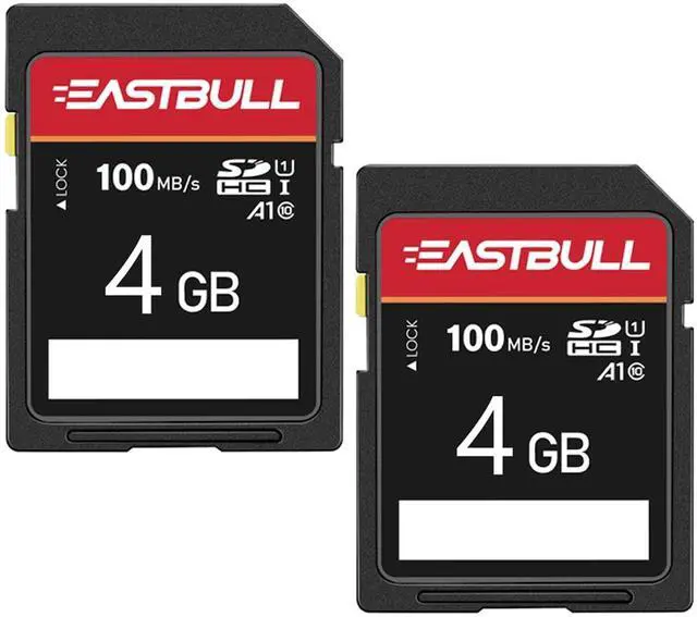 Alt view image 4 of 4 - EASTBULL 5-Pack of SD Card 4GB Class 10 SD Card U1 V30 High-Speed 100MB/s Read SDHC Memory Card for Camera, Full HD Video, with 5 Mini Cases (4 GB, 5 Pack)