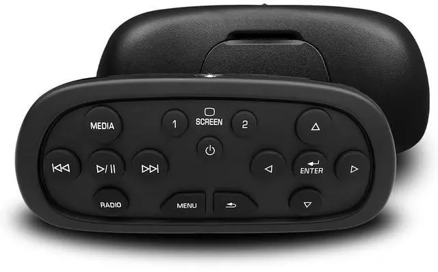 Main image of Video Remote Control Fit for Chevy Silverado 1500 2500HD 3500 HD Suburban Tahoe GMC Sierra Yukon Buick Cadillac SRX/XTS 2013-2021, DVD Entertainment Remote Control Replace 84012997, 23432161