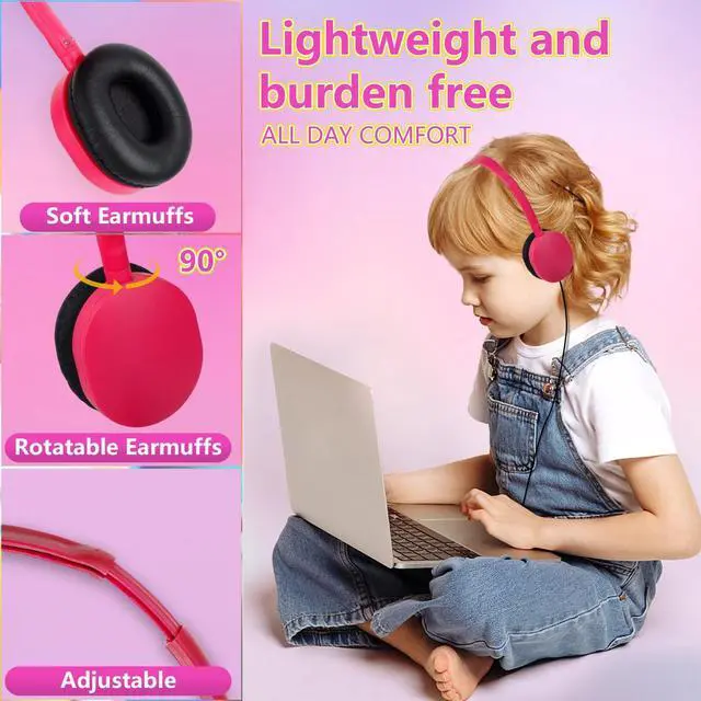 Alt view image 5 of 5 - ZXQZYM Bulk Classroom Headphones 50 Pack for Students and Kids, Comfortable Wired On-Ear Headphones for School,Libraries,Computer Labs, 3.5mm Plug Multi-Color
