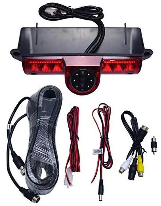 Alt view image 3 of 4 - Third Brake Light Rear View Backup Camera Waterproof Turn on/Off Parking Line Compatible with Chevrolet Express/GMC Savana/Explorer Vans 2500 3500 2003-2019
