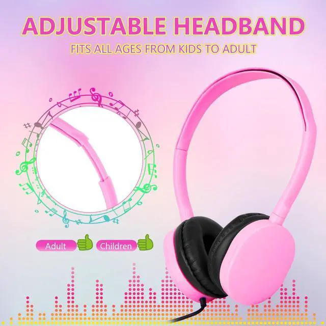 Alt view image 4 of 5 - ZXQZYM Bulk Classroom Headphones 50 Pack for Students and Kids, Comfortable Wired On-Ear Headphones for School,Libraries,Computer Labs, 3.5mm Plug Multi-Color