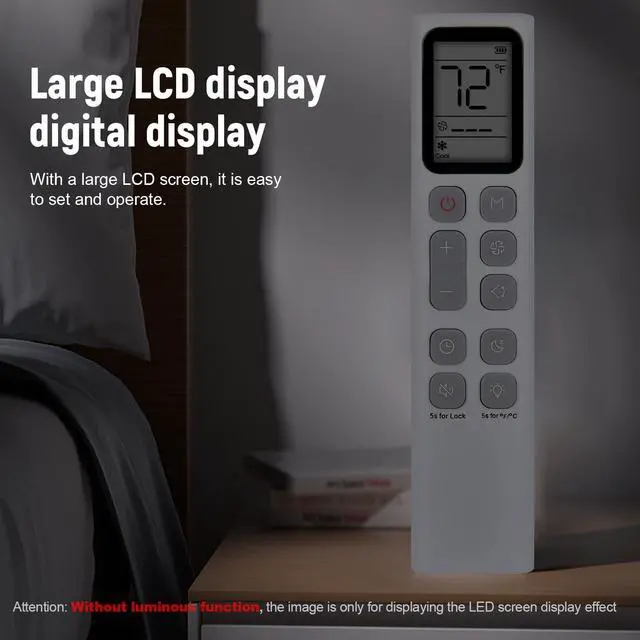 Alt view image 3 of 5 - New Replacement AC Remote Control for Dreo Portable Air Conditioner, Fit for AC318S, DR-HAC008S, AC319S, DR-HAC009S, AC516S, DR-HAC006S, DR-HAC0 AC0