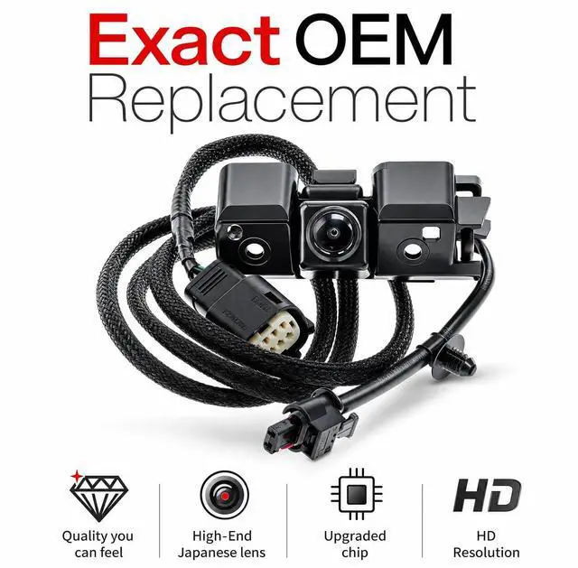 Alt view image 2 of 5 - okostyo Rear View Backup Camera 84062896 Compatible with Chevrolet 4.3L 5.3L 6.0L 2016 2017 2018 2019 GMC Sierra 1500 HD 2500 HD 3500 HD Park Assist Camera Replace OE GM1960102