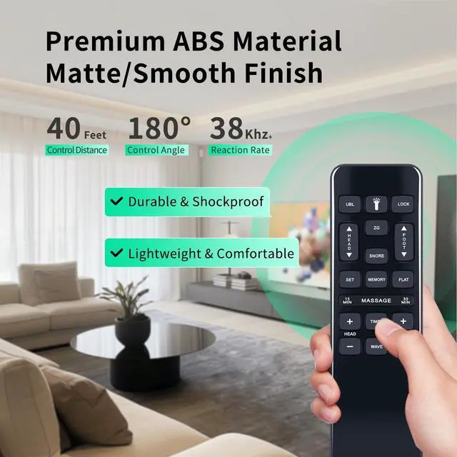 Alt view image 4 of 5 - WDZP New Bed Replacement Remote Control fit for iDealBed 4i Custom iEscape Adjustable Bed Base IDEAL4I-TXL TwinXL