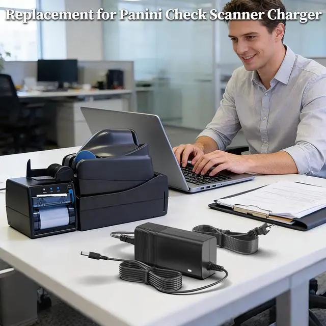 Alt view image 4 of 5 - 30V Charger for Panini My Vision X,Vision X,Vision Next,EverneXt Scanner Power Supply for Panini Deal Series Check Scanner Vision P 1F AT3 AGP E172976 VX15 VX50 VX100 X 30 60 90 MVX90 Char
