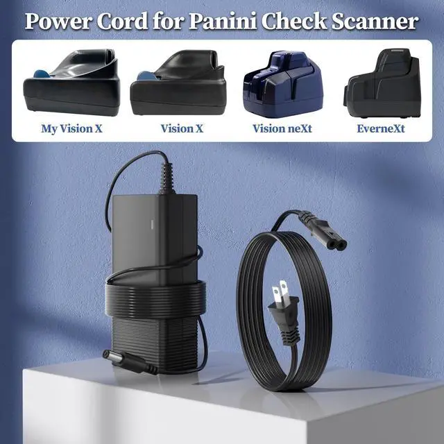 Alt view image 3 of 5 - 30V Charger for Panini My Vision X,Vision X,Vision Next,EverneXt Scanner Power Supply for Panini Deal Series Check Scanner Vision P 1F AT3 AGP E172976 VX15 VX50 VX100 X 30 60 90 MVX90 Char