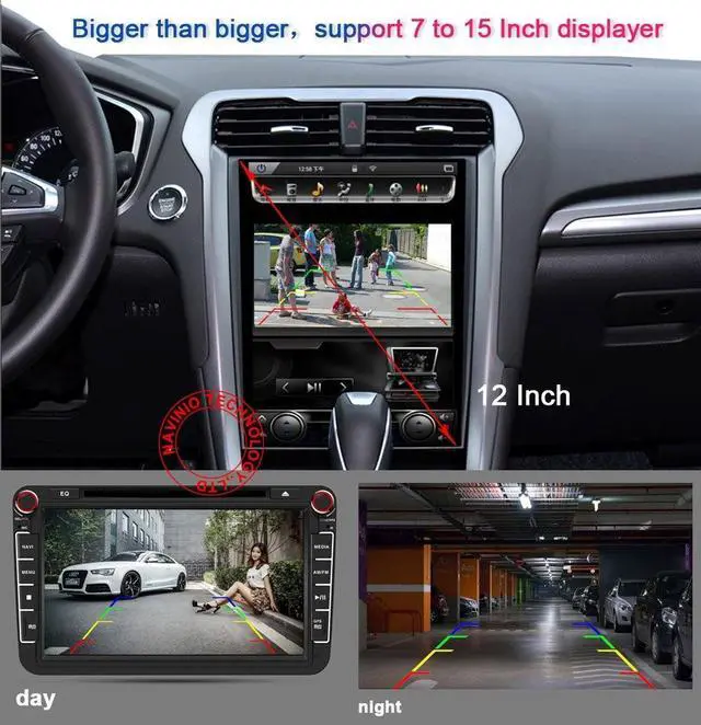 Alt view image 5 of 5 - HD 1280x720pixel 1000Lines Third Brake Light Backup Camera Brake lamp Parking Camera Vehicle Rear View Camera Transporter Replacement for Ford Transit Connect 2014-2017