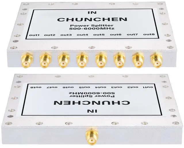 Alt view image 2 of 5 - CHUNCHEN 8 Way 0.5-6GHz Power Splitter 50 Ohm SMA Female Connector Signal Splitter 500Mhz-6000Mhz Cable Signal Splitter 1 Input 8 Output for Antenna Cable