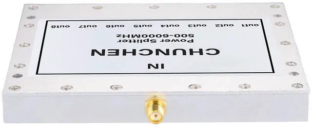 Alt view image 4 of 5 - CHUNCHEN 8 Way 0.5-6GHz Power Splitter 50 Ohm SMA Female Connector Signal Splitter 500Mhz-6000Mhz Cable Signal Splitter 1 Input 8 Output for Antenna Cable