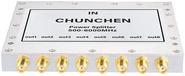 Alt view image 5 of 5 - CHUNCHEN 8 Way 0.5-6GHz Power Splitter 50 Ohm SMA Female Connector Signal Splitter 500Mhz-6000Mhz Cable Signal Splitter 1 Input 8 Output for Antenna Cable