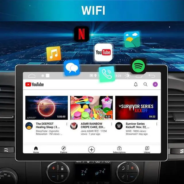 Alt view image 4 of 5 - AWESAFE 11.5 inch Car Radio Stereo for Chevy Chevrolet Silverado Tahoe Equinox GMC Sierra Yukon 2007-2013 with CarPlay Android Auto