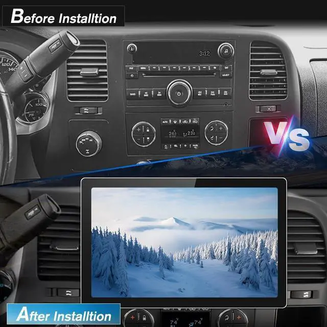Alt view image 2 of 5 - AWESAFE 11.5 inch Car Radio Stereo for Chevy Chevrolet Silverado Tahoe Equinox GMC Sierra Yukon 2007-2013 with CarPlay Android Auto