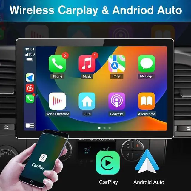 Alt view image 3 of 5 - AWESAFE 11.5 inch Car Radio Stereo for Chevy Chevrolet Silverado Tahoe Equinox GMC Sierra Yukon 2007-2013 with CarPlay Android Auto