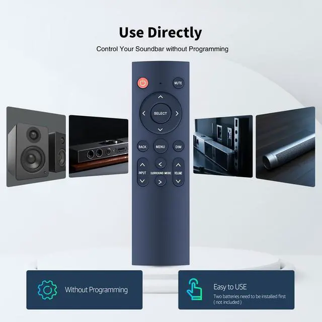 Alt view image 3 of 5 - Snrigw Universal Replacement Remote for JBL MA9100HP/MA310/MA510 5.2ch AV Receiver (Black)