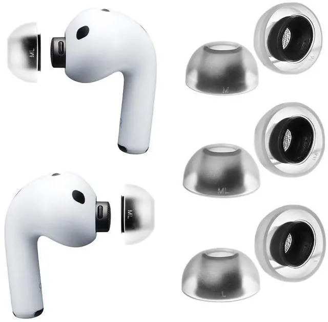 Main image of AZLA SednaEarfit MAX for AirPods Pro 3 Replacement Ear Tips for Apple AirPods Pro 3, Medical Silicone Eartip with Pressure-Free Matte Finish, 12H Mesh Filter for Original Sound (3