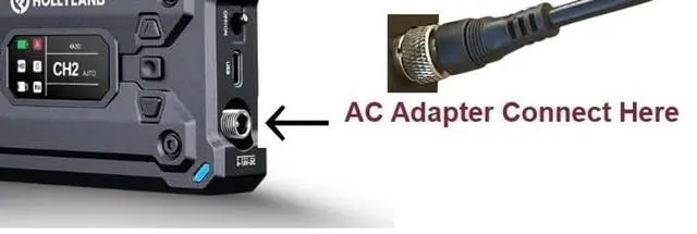 Alt view image 2 of 5 - Threaded Lock AC Adapter Compatible with Hollyland Pyro S, Hollyland Pyro 7 / Pyro S/Pyro H/Mars 400S Pro,Pro II/Mars 4K,Mars M1, M1 Enhanced/Cosmo C1, Hollyland Pyro H Wireless System