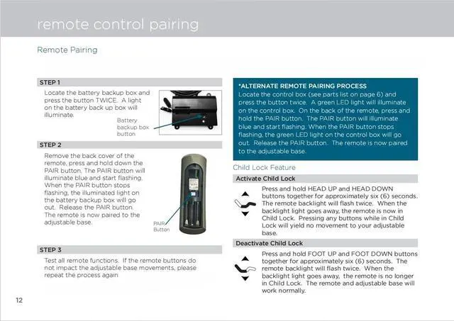 Alt view image 3 of 5 - New Replacement Adjustable Bed Remote Control Compatible with Serta Motion Perfect 2.0 Adjustable Bed 258B 75310